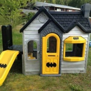 bathero kids playhouse with slide – outdoor indoor play tent house for kids with activity set